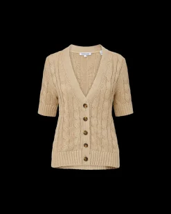 Veronica Beard Tops|Sweaters*Julietta Silk-Linen Cardigan in Stone Khaki StoneKhaki