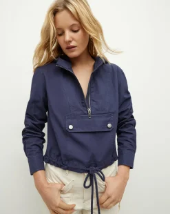 Veronica Beard Jackets & Outerwear*Kaeli Twill Half-Zip Anorak in Marine