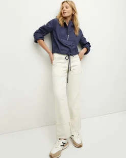Veronica Beard Jackets & Outerwear*Kaeli Twill Half-Zip Anorak in Marine