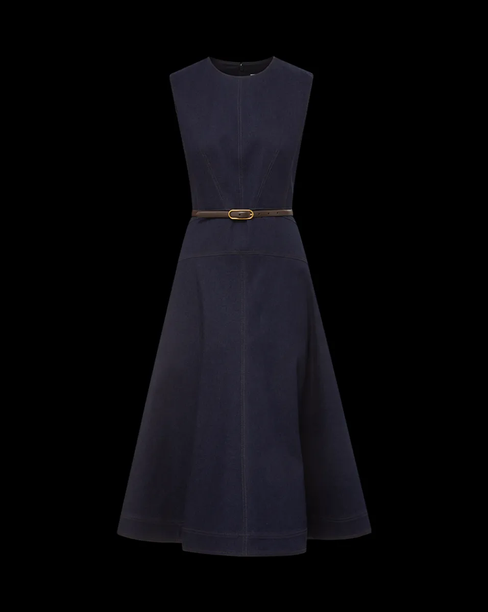 Veronica Beard Dresses*Karrigan Denim Midi Dress in Dark Wash MidnightWash