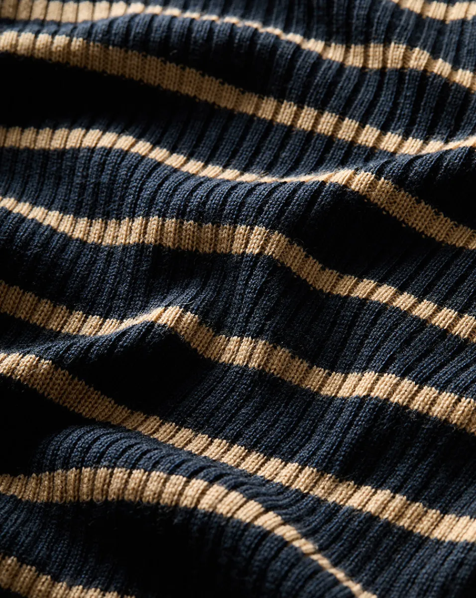 Veronica Beard Tops|Sweaters*Katrina Merino Wool Striped Sweater in Navy & Khaki Navy/Khaki