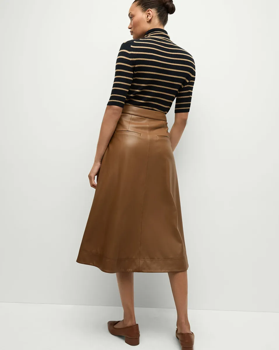 Veronica Beard Tops|Sweaters*Katrina Merino Wool Striped Sweater in Navy & Khaki Navy/Khaki