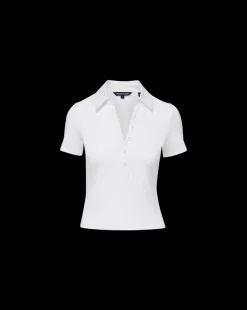 Veronica Beard Tops*Kearney Button-Down Tee in White