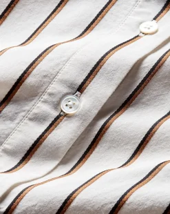 Veronica Beard Tops*Keiko Stretch-Cotton Shirt in Striped Ivory IvoryMulti