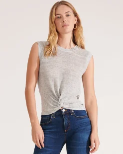 Veronica Beard Tops|Sweaters*Kellen Twist-Front Sweater GreyMelange