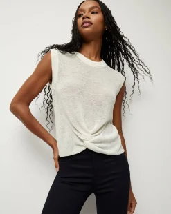 Veronica Beard Tops|Sweaters*Kellen Twist-Front Sweater Ivory