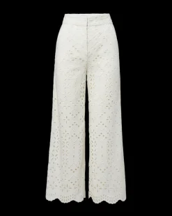 Veronica Beard Pants|Matching Sets*Kemper Cotton Eyelet Pant in Off-White