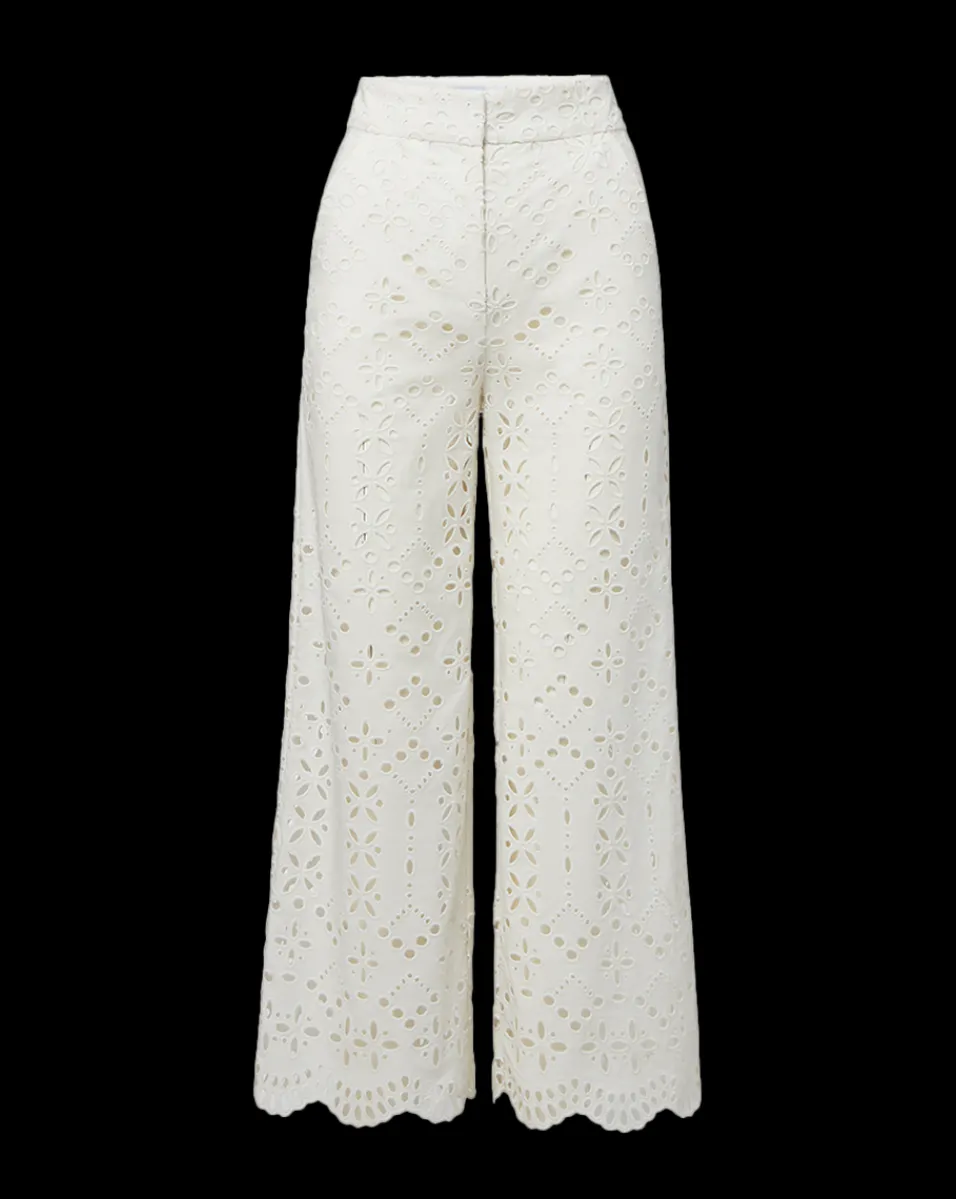 Veronica Beard Pants|Matching Sets*Kemper Cotton Eyelet Pant in Off-White