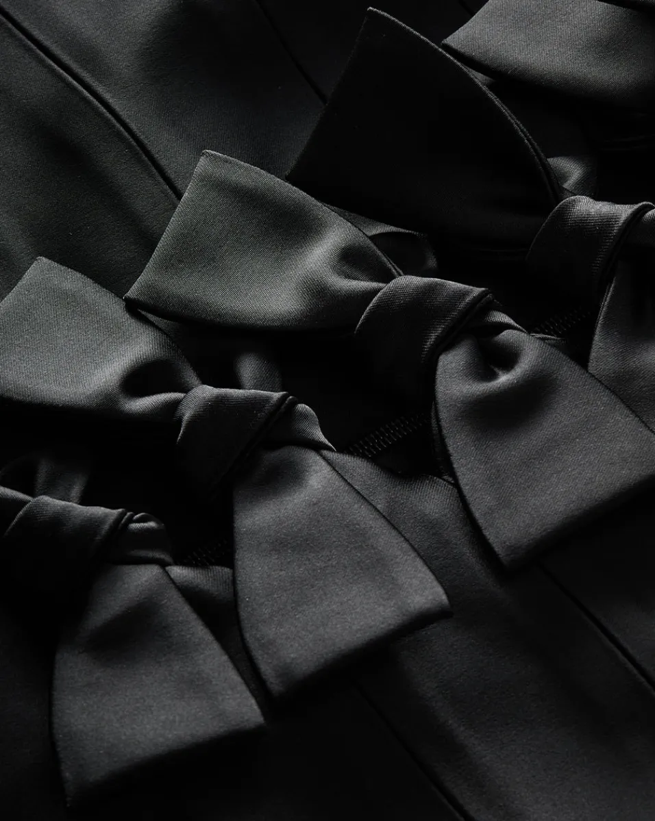 Veronica Beard Dresses|Party Dressing*Kennedy Ribbon Dress x Poppy Delevingne Black