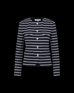 Veronica Beard Jackets & Outerwear*Kensington Knit Jacket in Navy/White