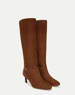Veronica Beard Boots & Booties|The Veronicas' Favorites*Kenzie Mid-Heel Tall Boot in Cedar