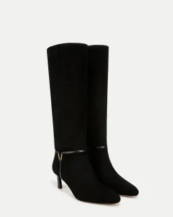 Veronica Beard Boots & Booties|The Gift Guide*Kenzie Mid-Heel Tall Boot in Black