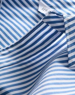 Veronica Beard Tops*Khai Cropped Tunic Top in Blue/White Stripe Blue/WhiteStripe