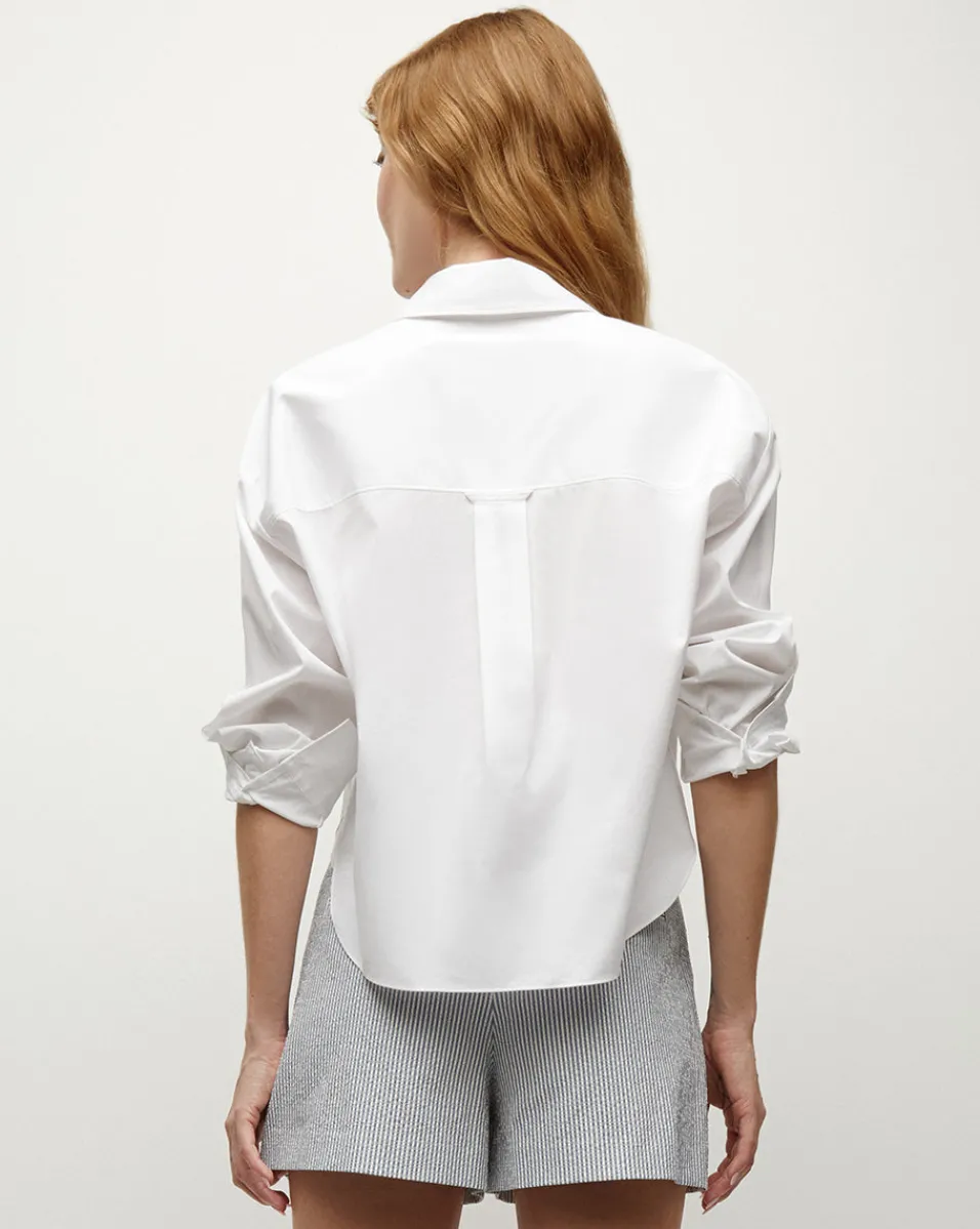 Veronica Beard Tops*Khai Poplin Top in White