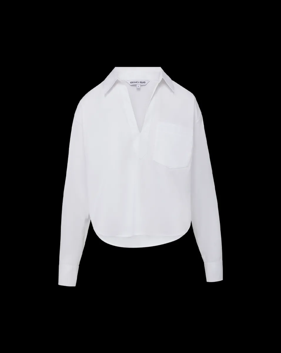 Veronica Beard Tops*Khai Poplin Top in White