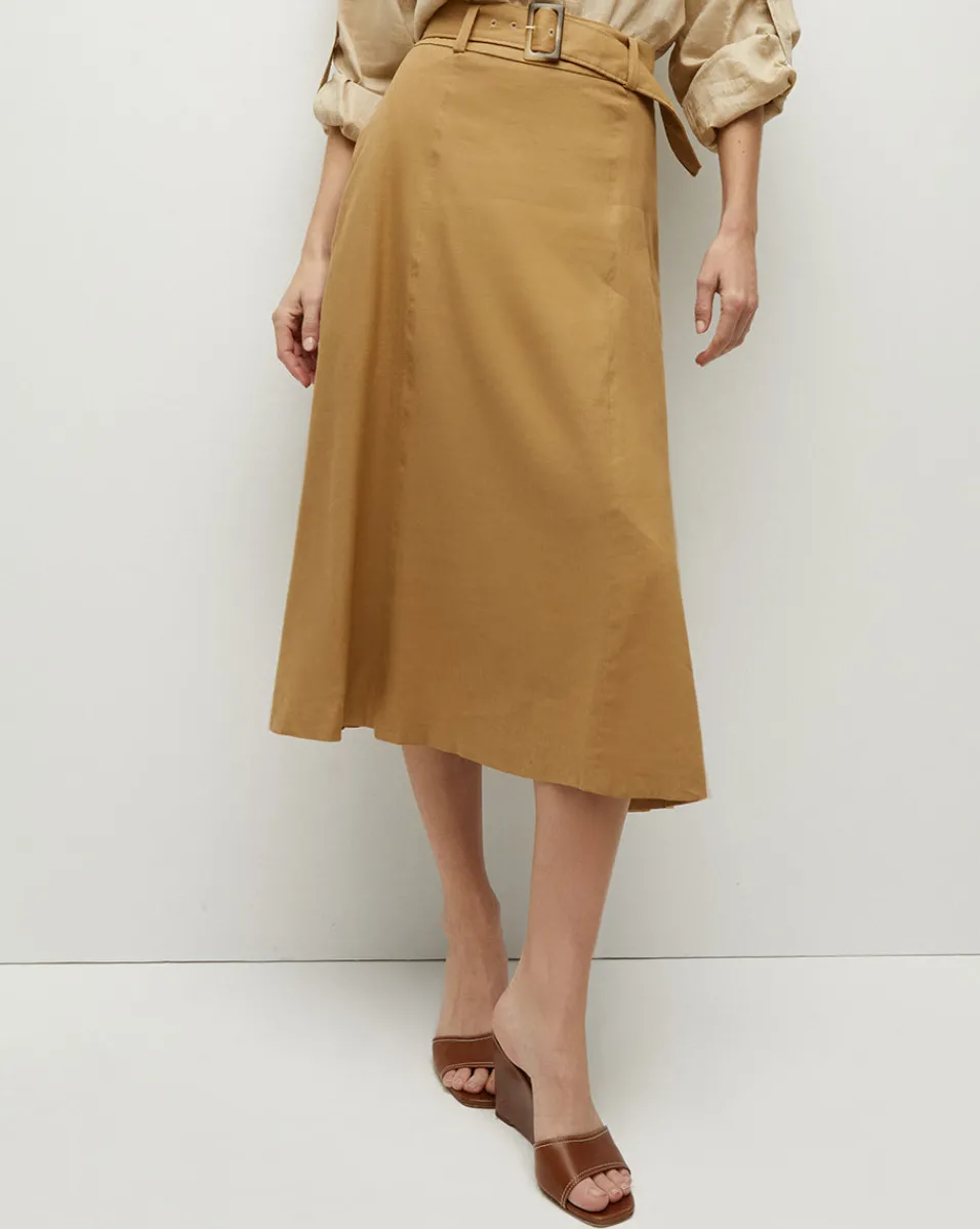 Veronica Beard Skirts & Shorts*Khaki Linen A-Line Skirt DesertKhaki