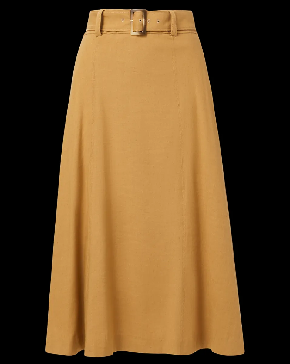 Veronica Beard Skirts & Shorts*Khaki Linen A-Line Skirt DesertKhaki