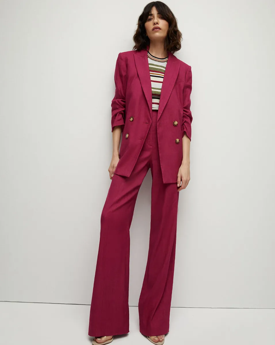 Veronica Beard Jackets & Outerwear*Kiernan Linen Dickey Jacket Wildberry