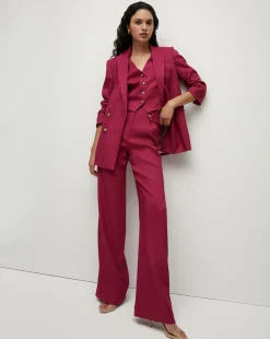Veronica Beard Jackets & Outerwear*Kiernan Linen Dickey Jacket Wildberry