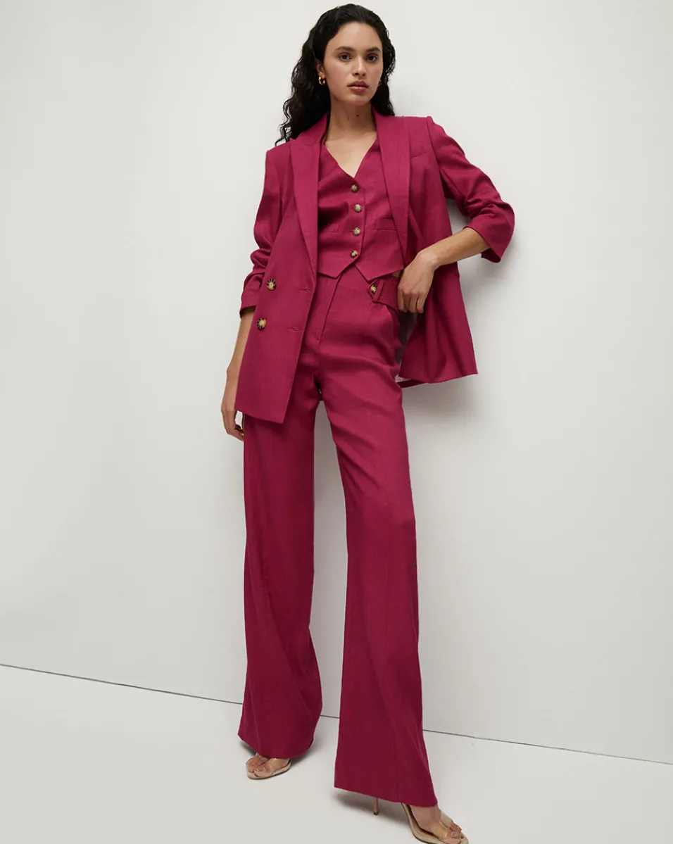 Veronica Beard Jackets & Outerwear*Kiernan Linen Dickey Jacket Wildberry