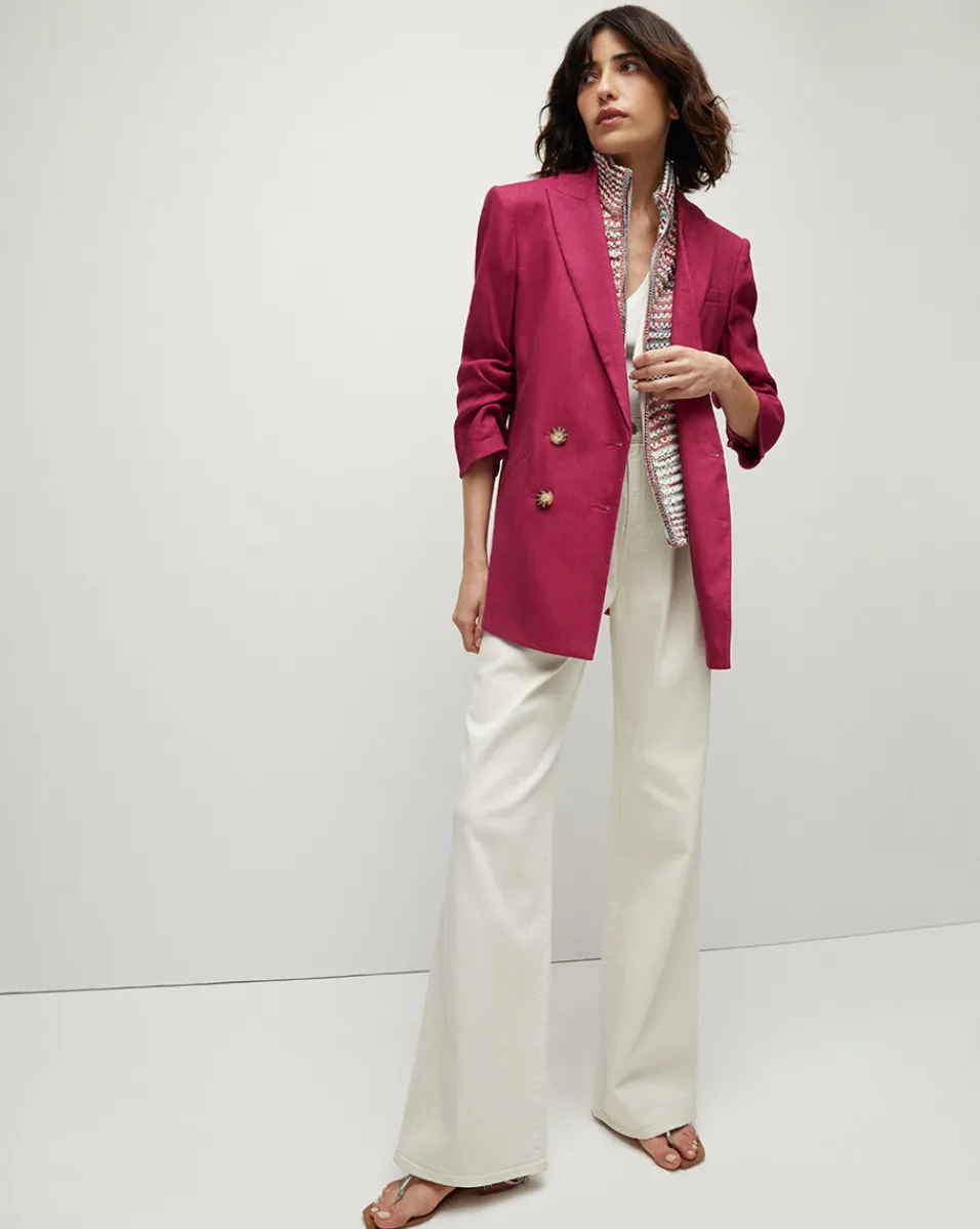 Veronica Beard Jackets & Outerwear*Kiernan Linen Dickey Jacket Wildberry