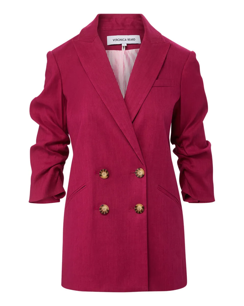 Veronica Beard Jackets & Outerwear*Kiernan Linen Dickey Jacket Wildberry