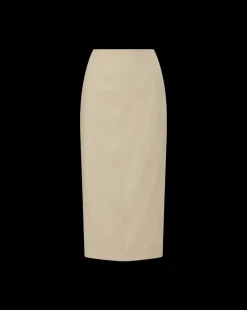 Veronica Beard Skirts & Shorts*Kimpton Stretch-Linen Skirt in Stone Khaki StoneKhaki