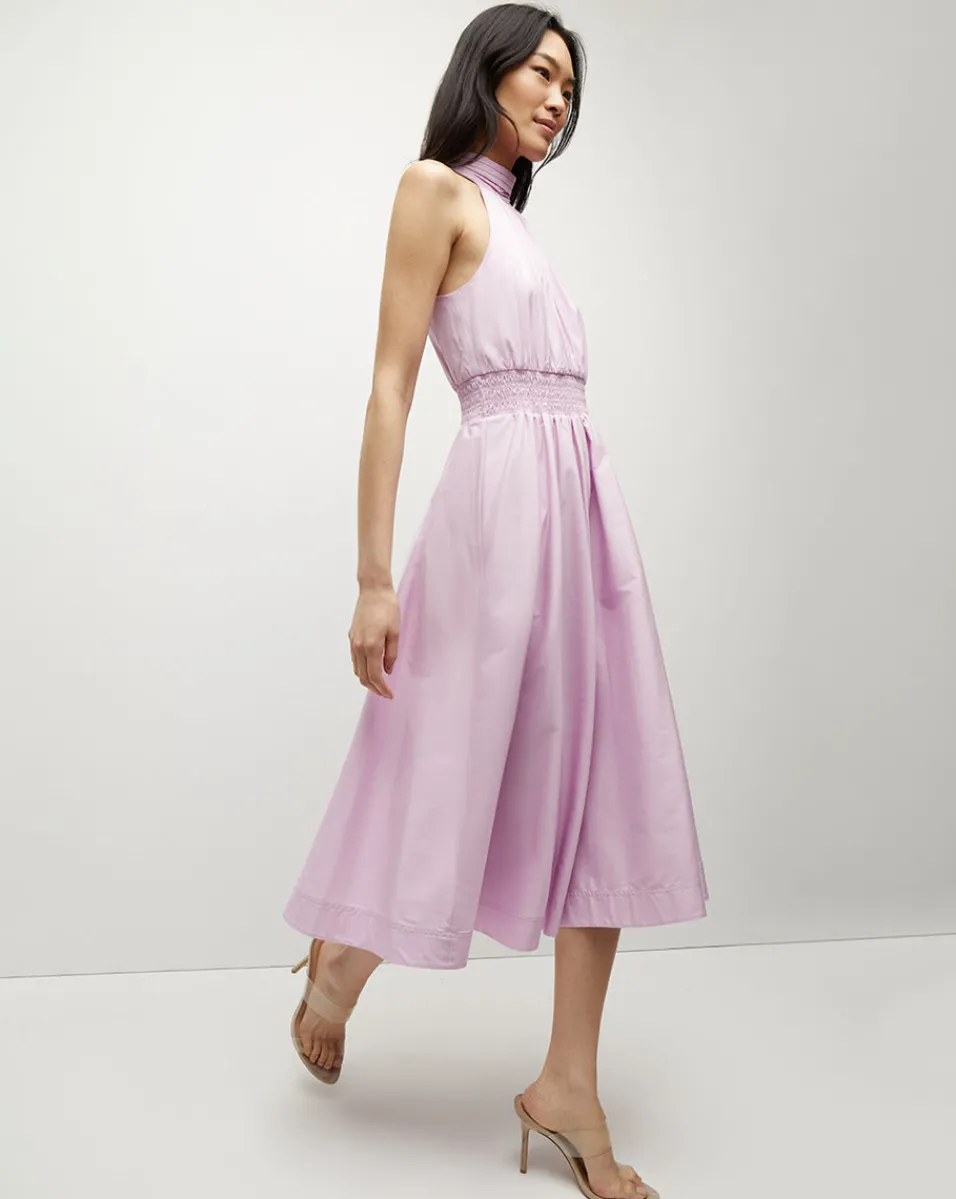Veronica Beard Dresses*Kinny Poplin Halter Midi Dress BarelyOrchid