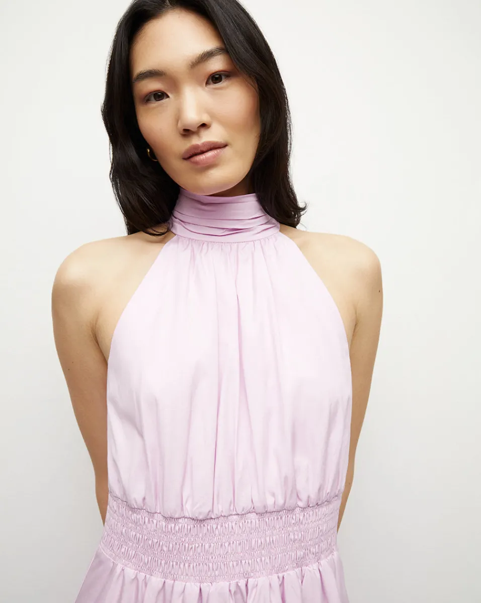 Veronica Beard Dresses*Kinny Poplin Halter Midi Dress BarelyOrchid