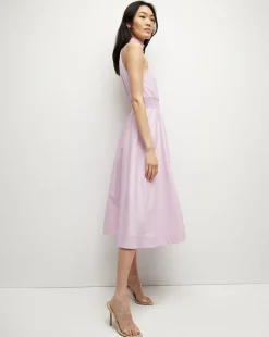 Veronica Beard Dresses*Kinny Poplin Halter Midi Dress BarelyOrchid