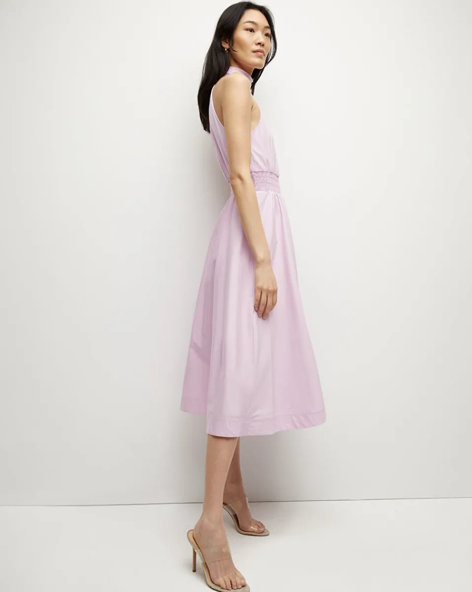 Veronica Beard Dresses*Kinny Poplin Halter Midi Dress BarelyOrchid