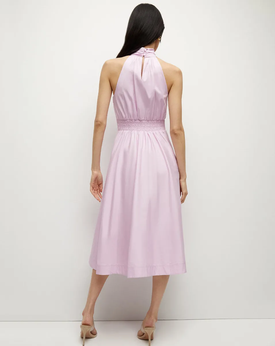Veronica Beard Dresses*Kinny Poplin Halter Midi Dress BarelyOrchid