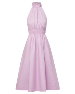 Veronica Beard Dresses*Kinny Poplin Halter Midi Dress BarelyOrchid
