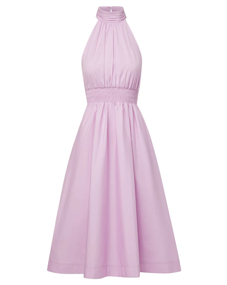 Veronica Beard Dresses*Kinny Poplin Halter Midi Dress BarelyOrchid