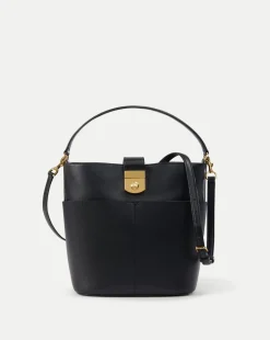 Veronica Beard Shoulder Bags|Vb Classics*Large Crest Lock Bucket Bag in Black