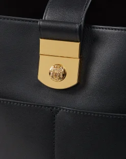 Veronica Beard Shoulder Bags|Vb Classics*Large Crest Lock Bucket Bag in Black