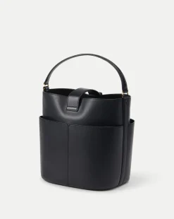 Veronica Beard Shoulder Bags|Vb Classics*Large Crest Lock Bucket Bag in Black