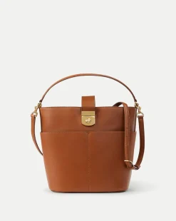 Veronica Beard Shoulder Bags|Vb Classics*Large Crest Lock Bucket Bag in Hazelwood