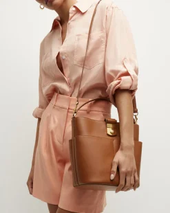 Veronica Beard Shoulder Bags|Vb Classics*Large Crest Lock Bucket Bag in Hazelwood