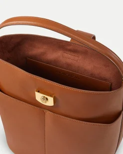 Veronica Beard Shoulder Bags|Vb Classics*Large Crest Lock Bucket Bag in Hazelwood