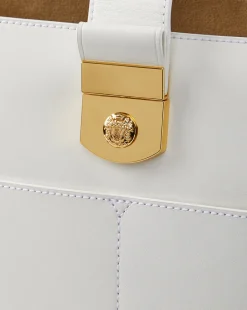 Veronica Beard Shoulder Bags*Large Crest Lock Bucket Bag in Off-White