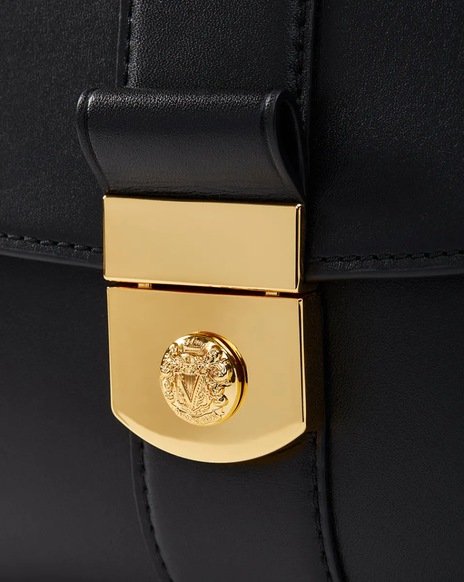 Veronica Beard Crossbody Bags|Shoulder Bags*Large Crest Lock Trap Bag in Black