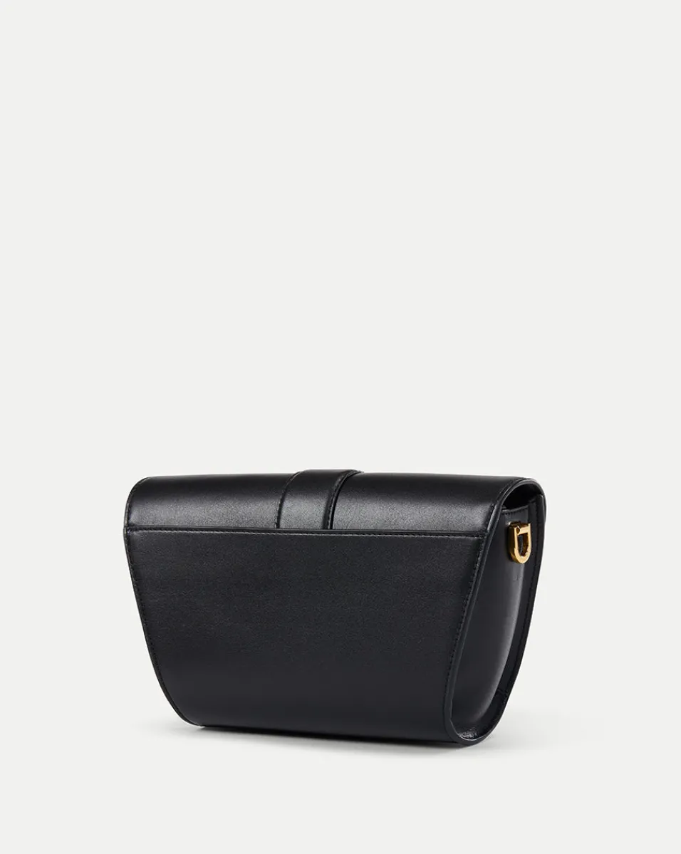 Veronica Beard Crossbody Bags|Shoulder Bags*Large Crest Lock Trap Bag in Black
