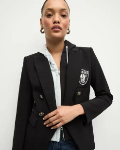 Veronica Beard Jackets & Outerwear*Las Vegas Raiders Dickey Jacket in Black/Silver LasVegasRaiders