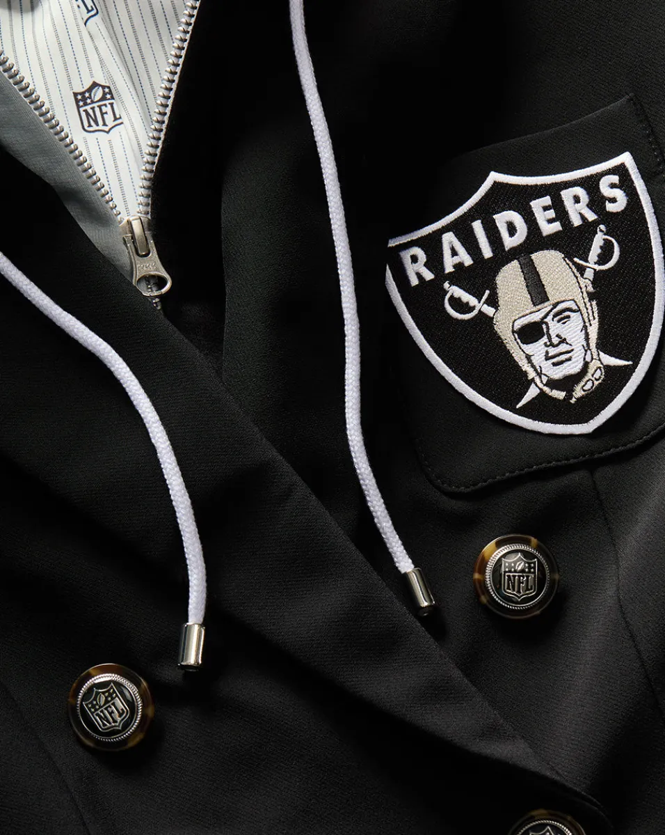Veronica Beard Jackets & Outerwear*Las Vegas Raiders Dickey Jacket in Black/Silver LasVegasRaiders