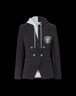 Veronica Beard Jackets & Outerwear*Las Vegas Raiders Dickey Jacket in Black/Silver LasVegasRaiders