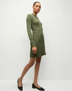 Veronica Beard Dresses*Lauper Sweater Dress in Stone Army StoneArmy