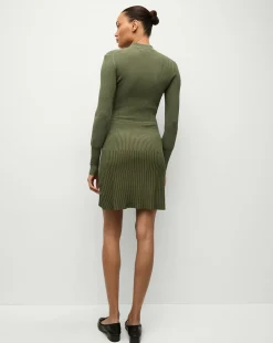 Veronica Beard Dresses*Lauper Sweater Dress in Stone Army StoneArmy