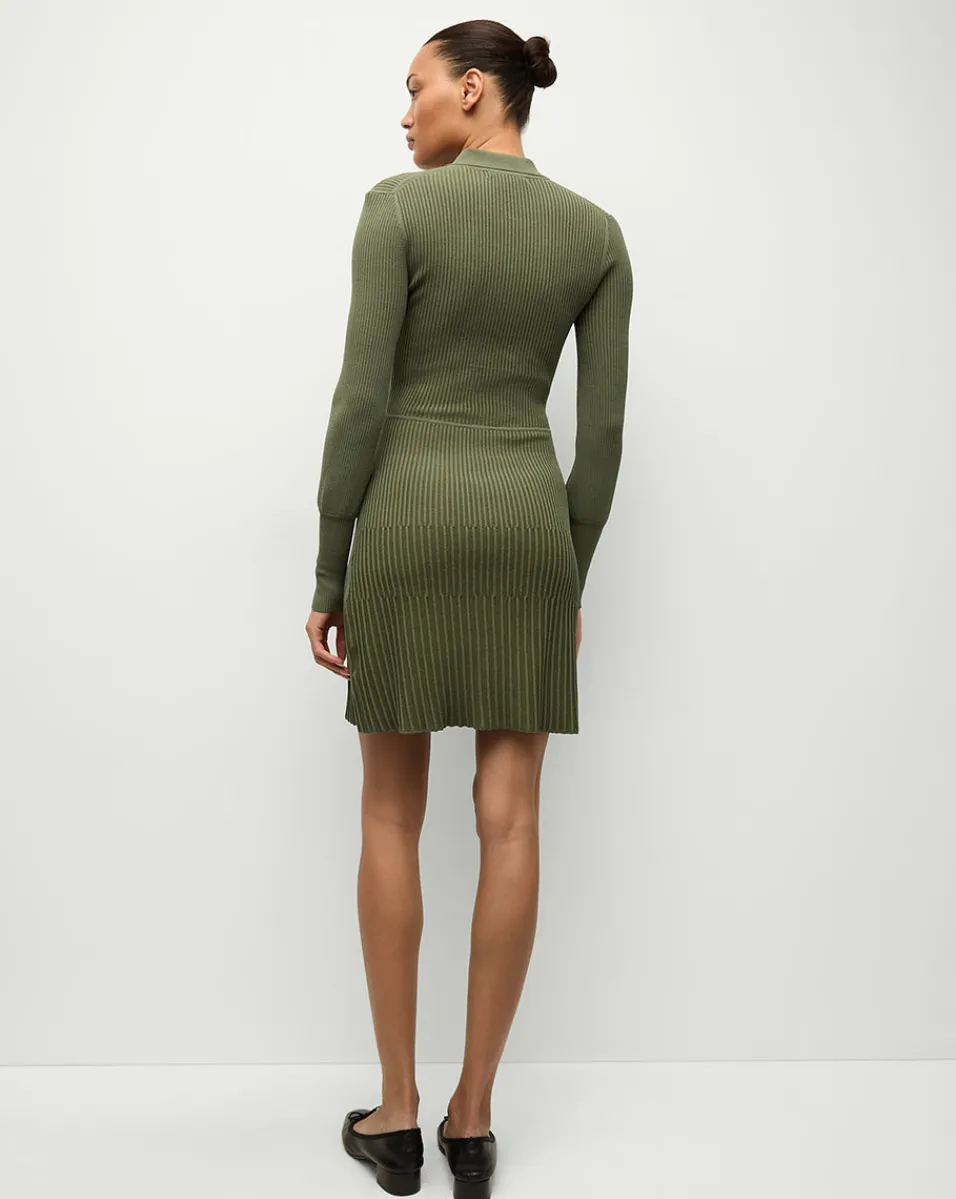 Veronica Beard Dresses*Lauper Sweater Dress in Stone Army StoneArmy