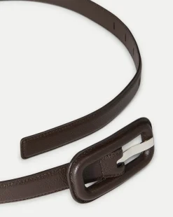 Veronica Beard Accessories*Lavanda Belt in Chocolate Brown ChocolateBrown